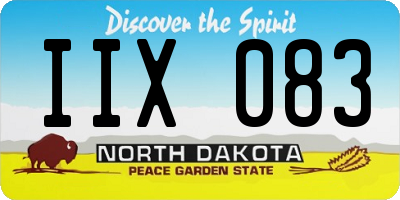 ND license plate IIX083