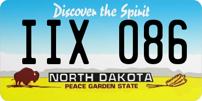 ND license plate IIX086