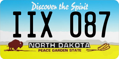 ND license plate IIX087