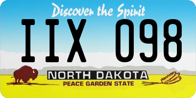 ND license plate IIX098