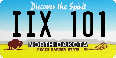 ND license plate IIX101