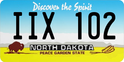 ND license plate IIX102