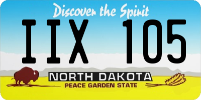 ND license plate IIX105