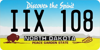ND license plate IIX108