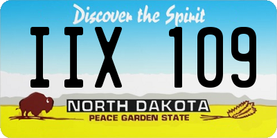 ND license plate IIX109