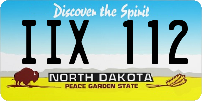 ND license plate IIX112