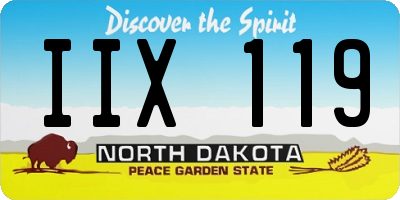 ND license plate IIX119
