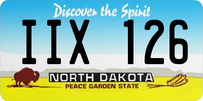 ND license plate IIX126