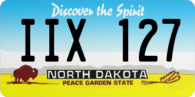 ND license plate IIX127