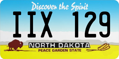 ND license plate IIX129