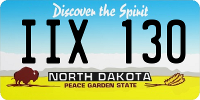 ND license plate IIX130
