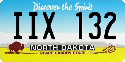 ND license plate IIX132