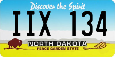 ND license plate IIX134