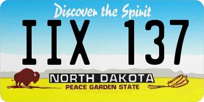 ND license plate IIX137