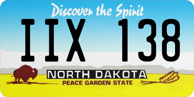 ND license plate IIX138