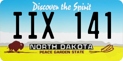 ND license plate IIX141