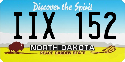ND license plate IIX152
