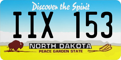 ND license plate IIX153