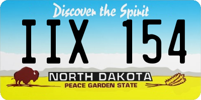 ND license plate IIX154