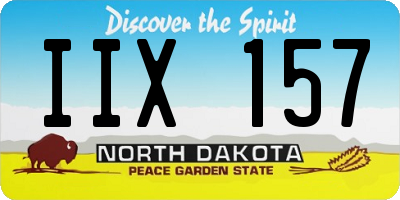 ND license plate IIX157