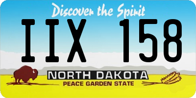 ND license plate IIX158