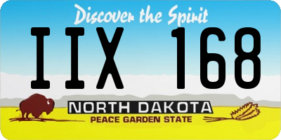 ND license plate IIX168