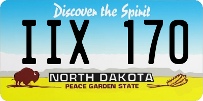 ND license plate IIX170