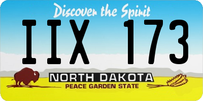 ND license plate IIX173