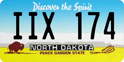 ND license plate IIX174