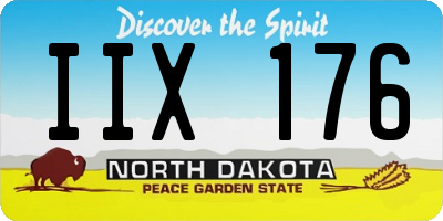 ND license plate IIX176