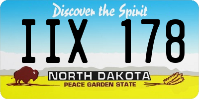 ND license plate IIX178