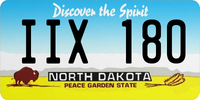 ND license plate IIX180