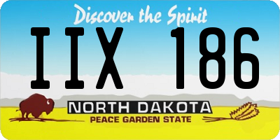 ND license plate IIX186