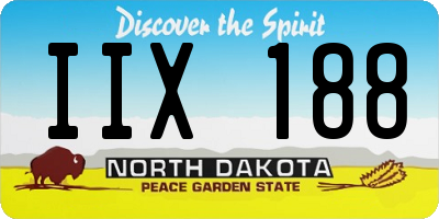ND license plate IIX188