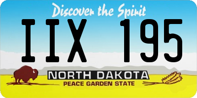 ND license plate IIX195