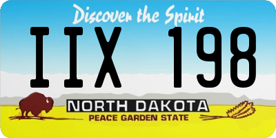 ND license plate IIX198
