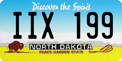ND license plate IIX199
