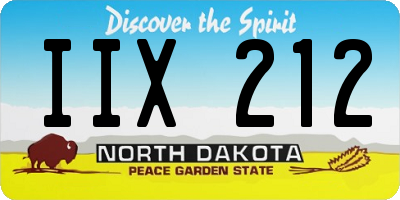 ND license plate IIX212
