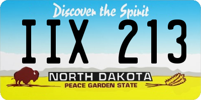 ND license plate IIX213