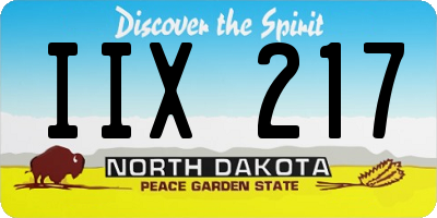 ND license plate IIX217