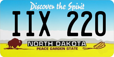 ND license plate IIX220