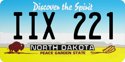 ND license plate IIX221
