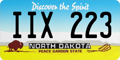 ND license plate IIX223