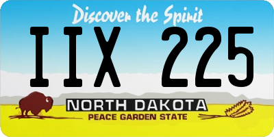 ND license plate IIX225