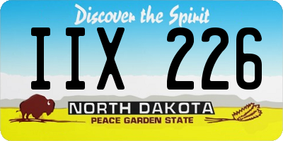 ND license plate IIX226