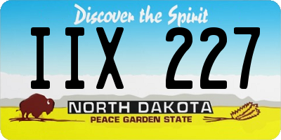 ND license plate IIX227