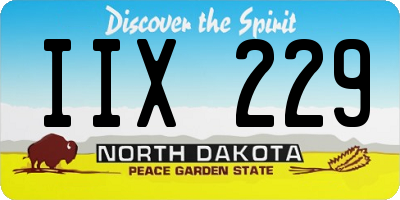 ND license plate IIX229