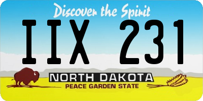 ND license plate IIX231