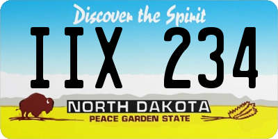 ND license plate IIX234