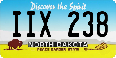ND license plate IIX238